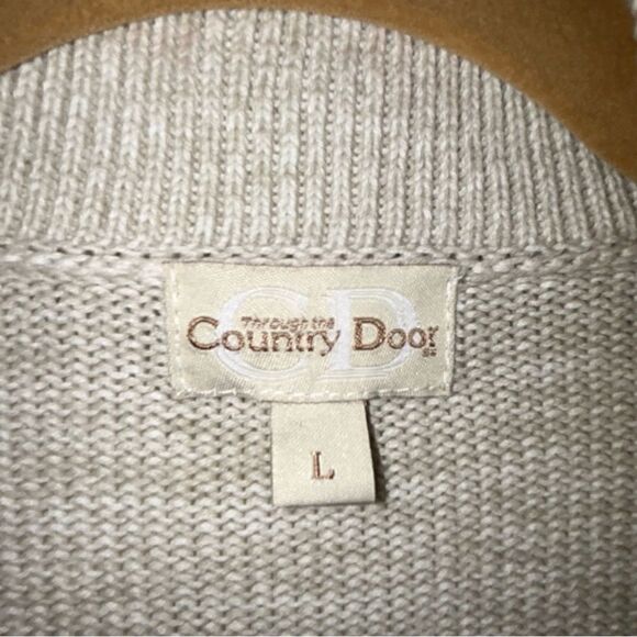 Through the Country Door Embroidered Faux Pearl Button Front Cardigan Sweater - Picture 2 of 8